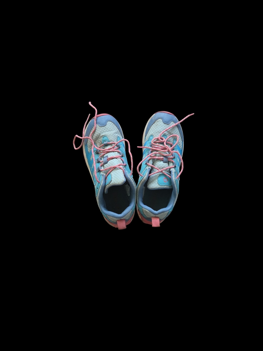 Kids Merrel Blue and Pink Hiking Sneakers